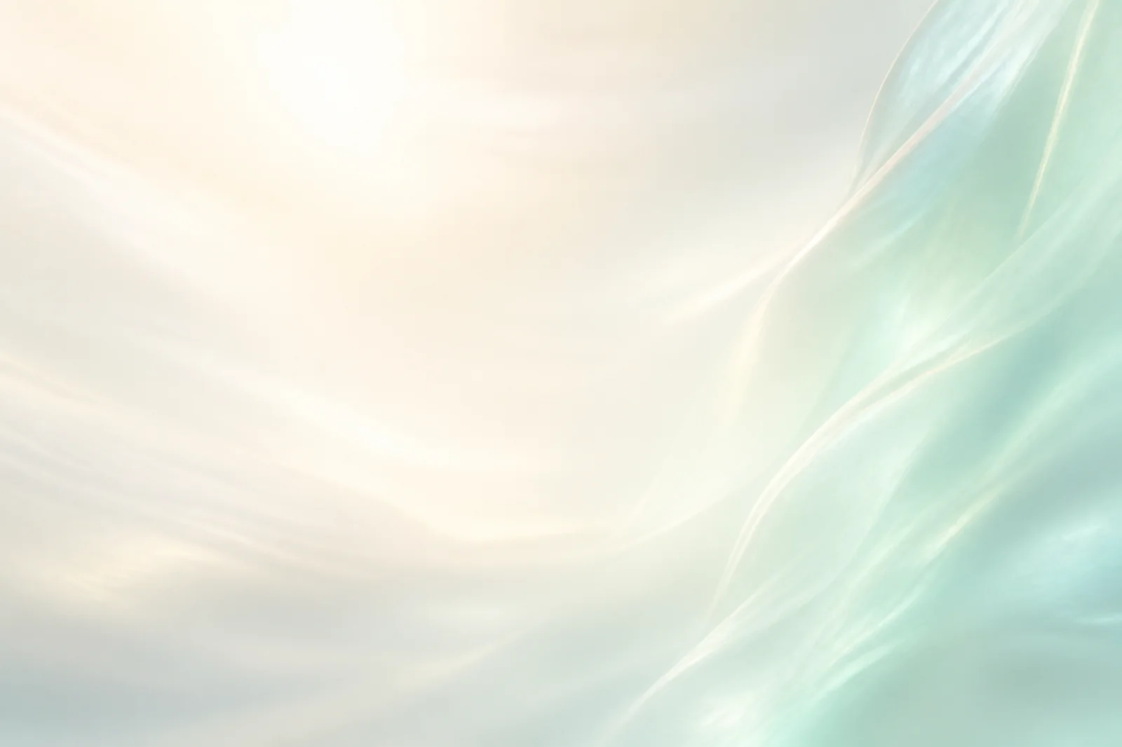 Premium light website background with a pearlescent field, translucent celadon light, and broad headline space
