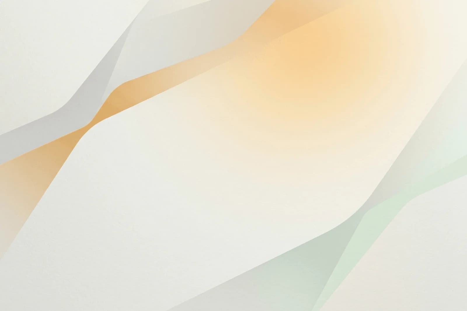 Light ivory abstract website background with sunlit amber wash, sage shadow, and broad text-safe area