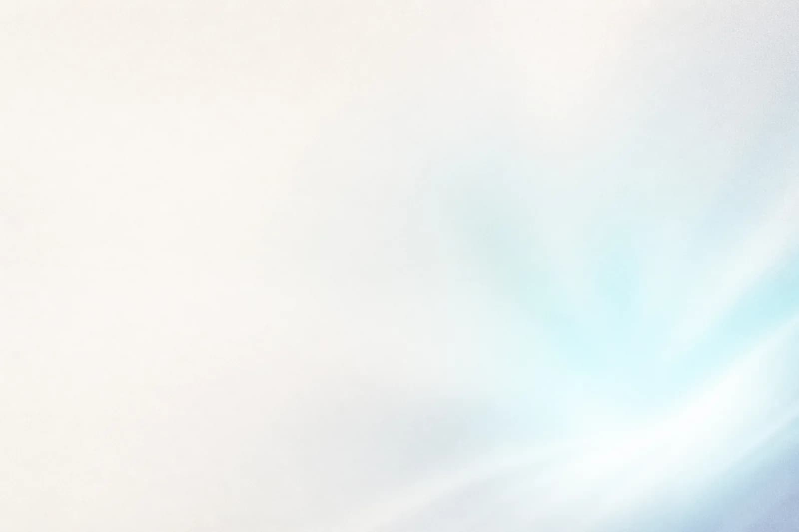 Light website background with a calm warm-white field, diffuse cyan bloom, and generous left text-safe space
