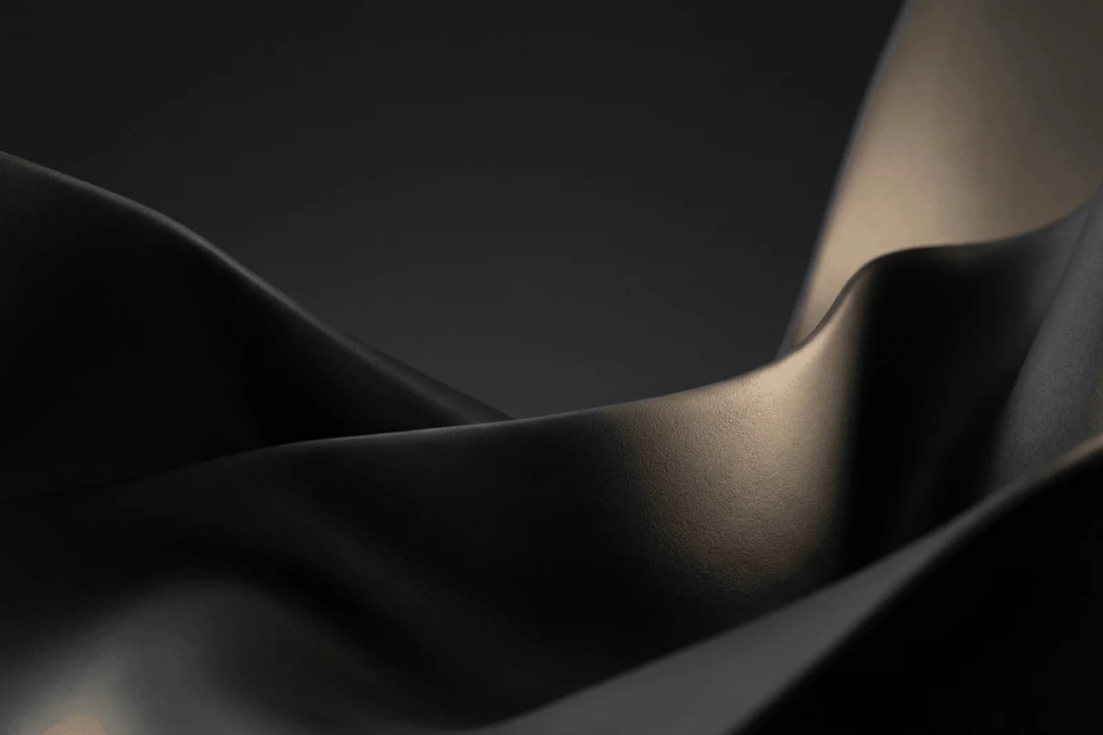 Dark premium background with soft black porcelain forms, warm cream reflection, and calm editorial contrast